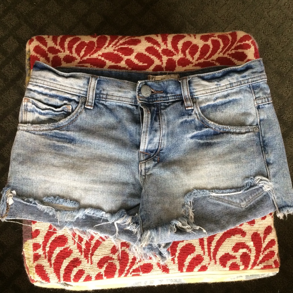 Free People Shortie Cutoff Jean Shorts